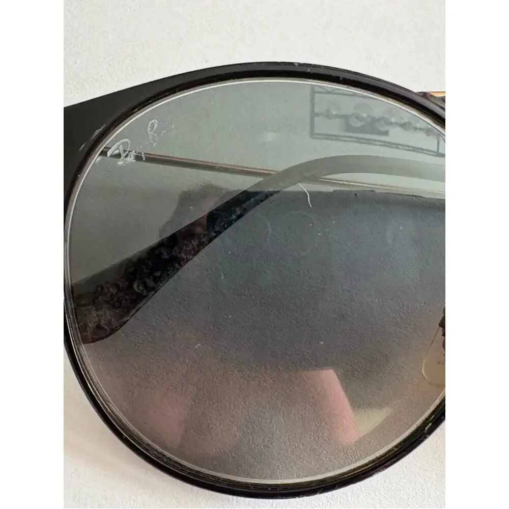 Ray-Ban RB3546 Round Metal Sunglasses Black Gold Unisex Classic